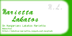 marietta lakatos business card